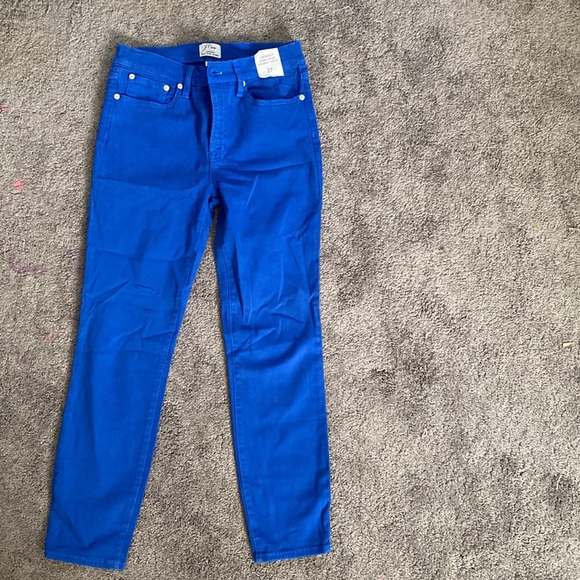 J Crew Lookout High Rise Skinny Crop Blue - Picture 2 of 5
